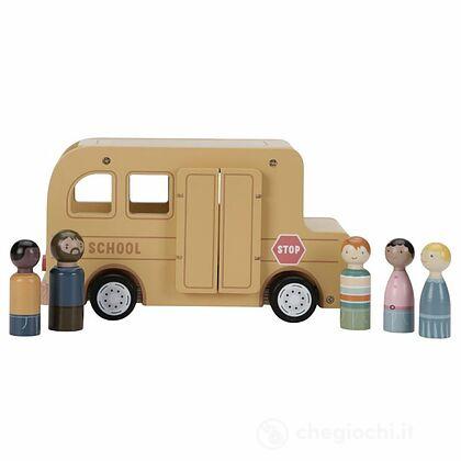 School Bus in Legno Con Personaggi (LD8023)