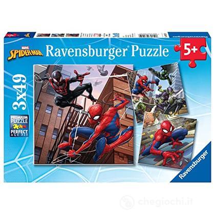 Puzzle 3x49 pz Spider-Man