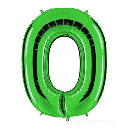Palloncino Mylar 40 (100cm) Numero 0 Green
