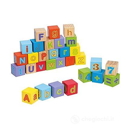 Cubetti legno alfabeto (80035) - Giochi primo sviluppo - Joueco