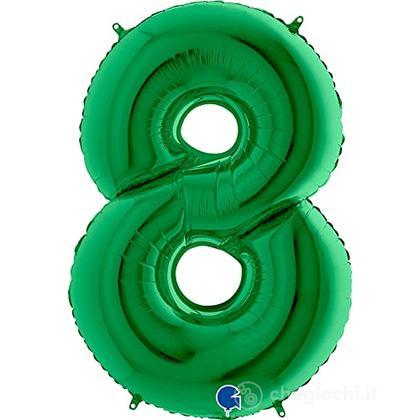 Palloncino Mylar 40 (100cm) Numero 8 Green