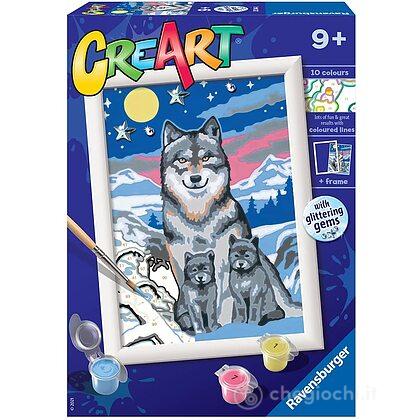 CreArt Serie E - Lupi al chiaro di luna (20044) - Disegno e colori -  Ravensburger - Giocattoli