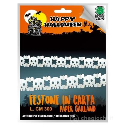 Festone Teschi Carta L.Cm.300 X H.Cm.22