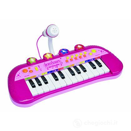 Microfono 24 Con Tastiera Bontempi Tasti Rosa Elettronica A IYbfy7gv6