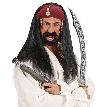 Parrucca Pirata con Bandana e Perline