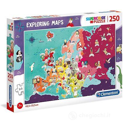 Puzzle 250 Exploring Maps - Great People In Europe