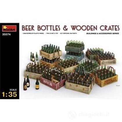 Bottiglie birra e cassette di legno 1/35 (MA35574)