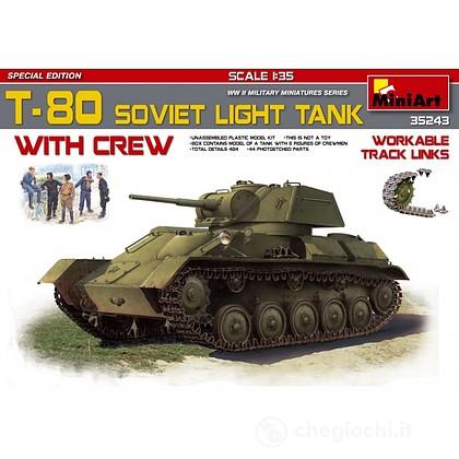 Carro armato T-80 Soviet Light Tank con equipaggio 1/35 (MA35243)