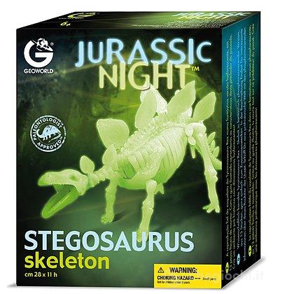 Jurassic Night Stegosauro Scheletro