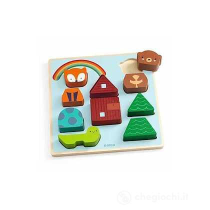 Puzzle in legno Puzz&Match Rainbow (DJ01078)
