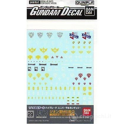 Gundam Decal 29 Hg Multi Zeon Ms 2