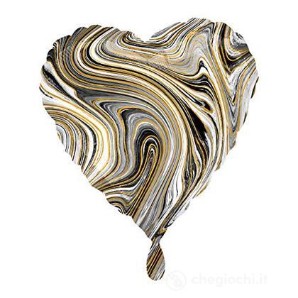 Anagram: Standard Marblez Black Heart Foil Balloon S S18 Q