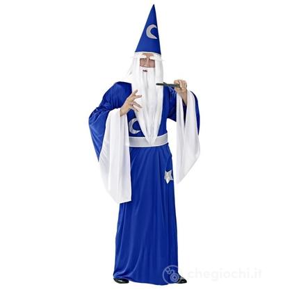 Mago (tunica con collare, cintura, cappello) XL - Costume Adulto Uomo - Fantasia e Favole