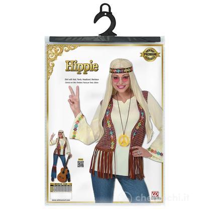 Hippie (Camicia Con Gilet, Pantaloni, Fascia Per Testa, Collana) L