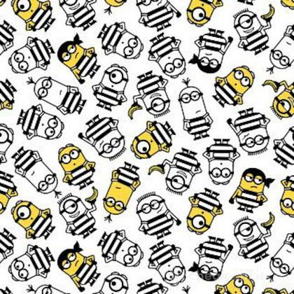 Imagicom Wpapmin202 - Minions Pattern Jail Minions Carta Da Parati 200X254