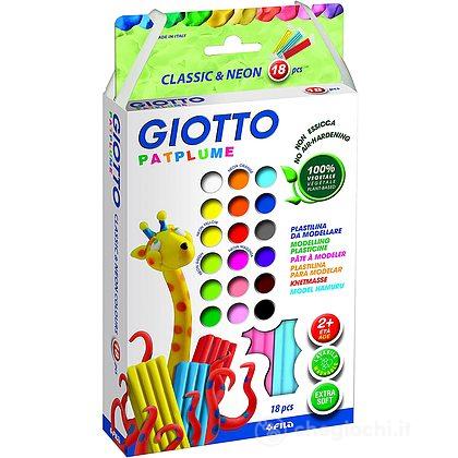 Giotto Patplume 18X20G Panetti Colori Classici+Fluo