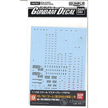 Gundam Decal 9 Mg Ball 8th Ms Team Ver