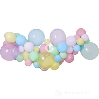 Ghirlanda Palloncini Multicolore Pastello 66 pz (24908)