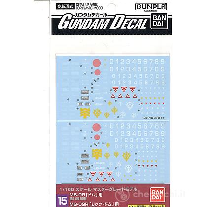 Gundam Decal 15 Mg Dom And Rick Dom