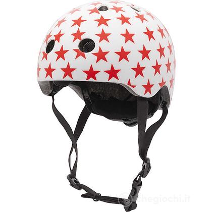 Casco Bici Bianco Stelline - regolabile 44-47 cm