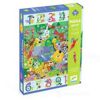 1 to 10 Jungle - 54 pcs - Puzzle - Giant puzzles (DJ07148)