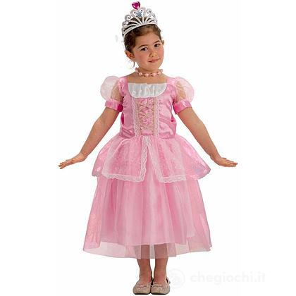 Costume principessa rosa con pizzo taglia IV 4 -5 anni