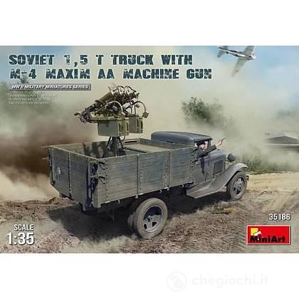 Soviet 1,5 T Truck W/ M-4 Maxim Aa Machine Gun 1/35 (MA35186)