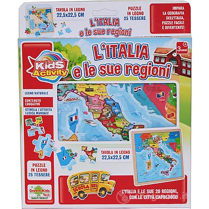 Italia Puzzle 25 Tessere Legno