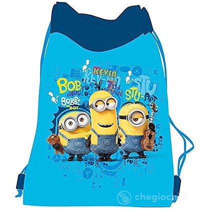 Sacca Zaino Minions Blu 30x40cm