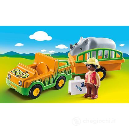 Veicolo 2 Con 1 Rinoceronte Zoo 370182Playmobil uTJ3F1c5Kl