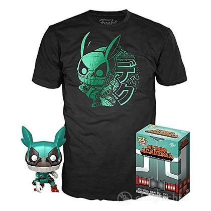 My Hero Academia - Pop Funko & Tee Box - Deku W/Helmet 9cm (T-Shirt L)