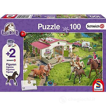 Puzzle 100 Pezzi Cavalli Con Animale Schleich - Puzzle classici - Schmidt -  Giocattoli