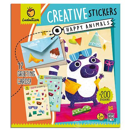 Happy animals. Creative stickers (8192)