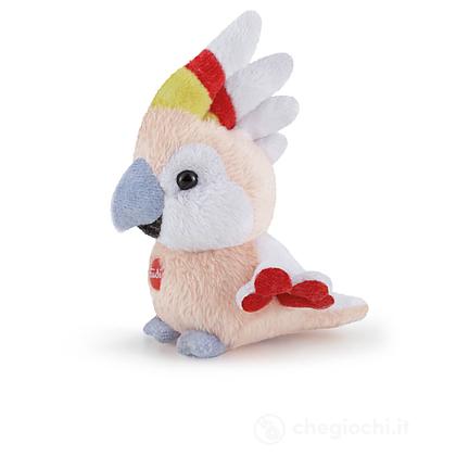 Onwomania Portachiavi In Peluche “Pappagallo Falco Bianco” – Portafortuna Morbido, Regalo Per Amiche E Amici, Lunghezza 18 Cm
