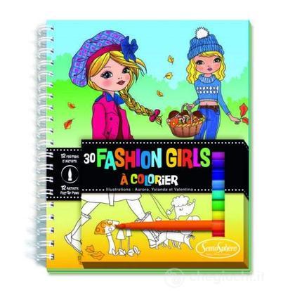 Sentosphere Libri da colorare - Fashion Girl con Pennarelli