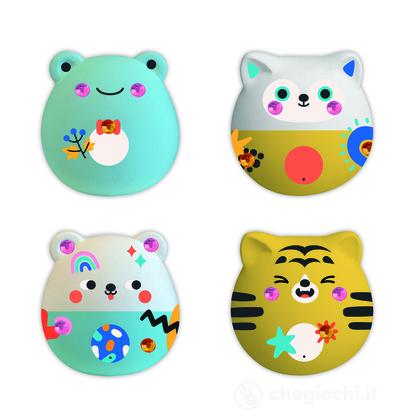4 Figure Decorative In Gesso - Animali (J09211)