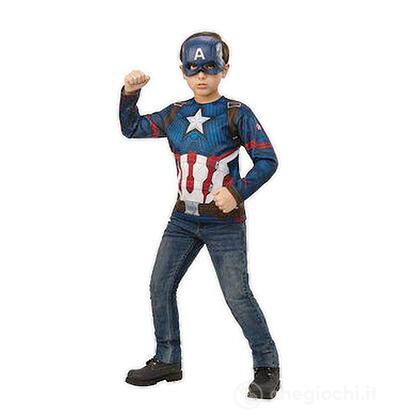 Costume Capitan America Endgame con Muscoli taglia S 4-6 anni