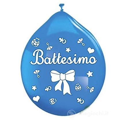 20 Palloncini Medium 10 (cm 26) Battesimo Celeste