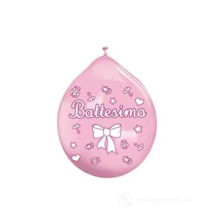 20 Palloncini Medium 10 (cm 26) Battesimo Rosa