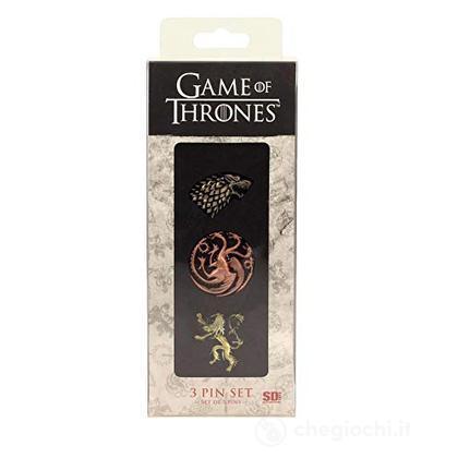 Got House Crest Metal Pins Set (3)