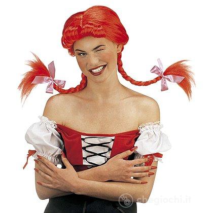 Parrucca trecce modellabili rossa