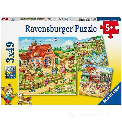 Vacanze in campagna - Puzzle 3 x 49 pezzi (05249)