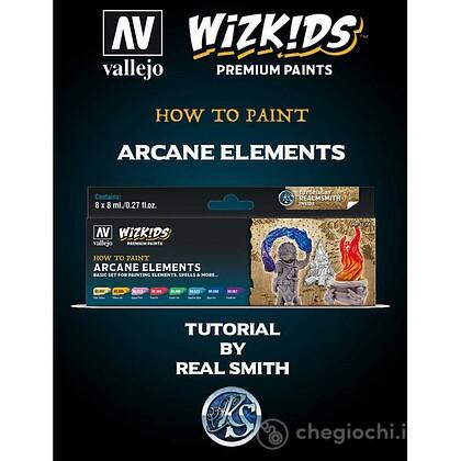 8 Colori acrilici 8 ml Wizkids Ps Arcane Elements (72775)