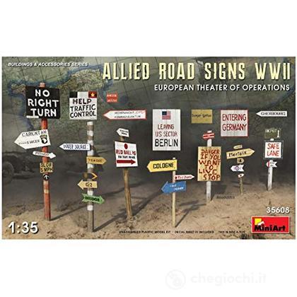 Allied Road Signs Wwii Europe Scala 1/35 (MA35608)
