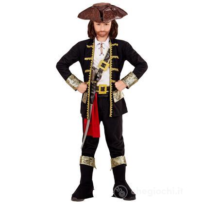 Capitano Pirata (Casacca, Camicia, Pantaloni, Cintura, Portaspada Con Fibbia, Cappello, Copristivali) (164 Cm / 14-16 Years)