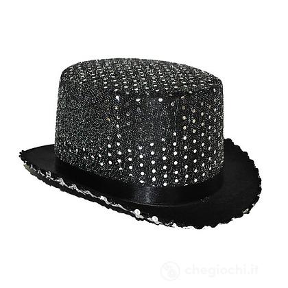 CAPPELLO CILINDRO ORO CON PAILLETTES ARTICOLO CARNEVALE cod.2953