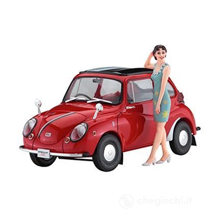 1/24 Subaru 360 Young ss mit 60er Jahre Girl (HA52291)