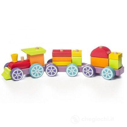 Trenino In Legno - Arcobaleno (12923)