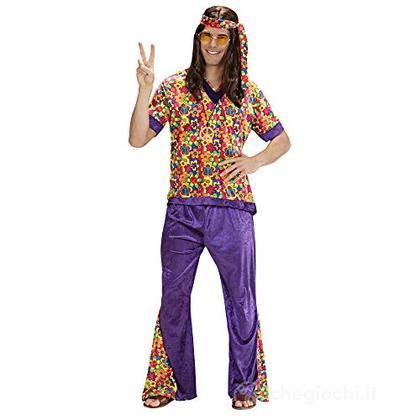 Hippie Dude In Velluto (Camicia,Pantaloni, Fascia Per Testa) S