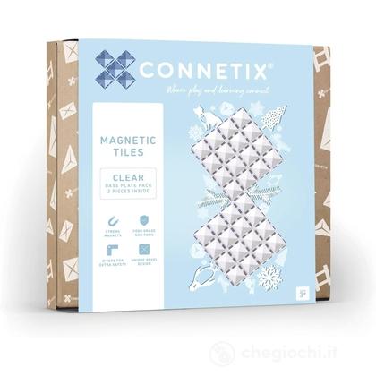 2 Pezzi - Basi Magnetiche - Trasparente - 100% Plastica ABS Atossica - Apprendimento STEM